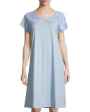 Yolanda Cap-Sleeve Nightgown, Tourmaline 