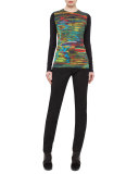 Printed Long-Sleeve Tee, Northern Lights