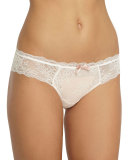 June Lace Bikini Briefs, Magnolia/Blush