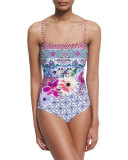 Le Jardin Printed Silk Pareo