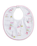 Parisian Summer Reversible Pima Bib, Pink