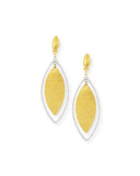 Hoopla 24k Gold & Diamond Marquise Earrings