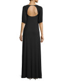Kristi Scoop-Neck A-line Jersey Dress, Plus Size