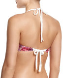 Gaia Printed High-Neck Swim Top