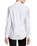 Josie Burnout Button-Down Blouse