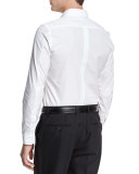 Basic Slim-Fit Woven Dress Shirt, White