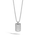 Men's Large Sterling Silver Dog Tag Necklace