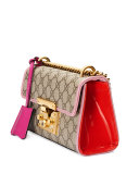 Padlock Small GG Supreme Shoulder Bag, Pink Trim