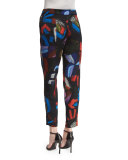 Mid-Rise Envers Printed Ankle Pants, Multi Colors