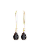 Teardrop Crystal Golden Wire Drop Earrings