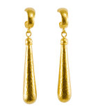 Splash 24k Gold Long Drop Earrings