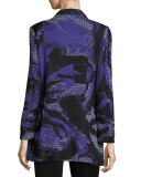 Floral-Print Knit Jacket 