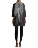 Long Silk Jersey Tunic, Pewter