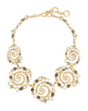 Infinite Swirled Cabochon Statement Necklace