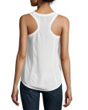 Alicia Racerback Pocket Tank, Porcelain