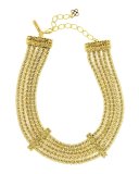 Multi-Strand Golden Chain Necklace