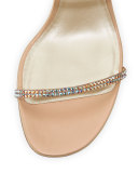 Crystal Snake 40mm Sandal, Beige