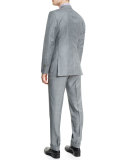 O'Connor Base Sharkskin Two-Piece Suit, Light Gray