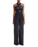 Shane Metallic Wide-Leg Jumpsuit