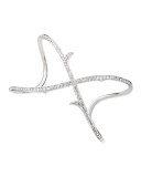 Thorn Infinite 18k White Gold & Pave Diamond Cuff