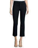 Cropped Flare Trousers, Midnight