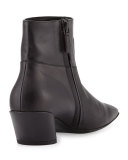 Wayio Leather 40mm Bootie, Noir