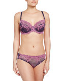 Embrace Lace Underwire Bra, Purple/Mulberry