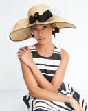 Iris Straw Hat w/ Netting, Natural