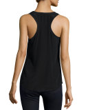 Alicia Racerback Pocket Tank, Caviar
