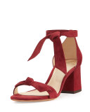 Clarita Suede 60mm City Sandal, Burgundy