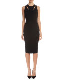 Sleeveless Sheath Dress W/Cutouts