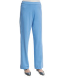 Stretch-Cotton Interlock Pants, Petite  