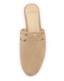 Melissa Laser-Cut Flat Suede Mule