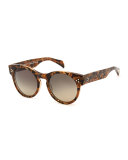 Wilcox Round Polarized Sunglasses, Tortoise