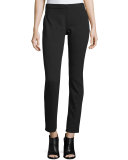 Slim Ponte Pants, Petite, Charcoal 