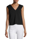 Alma V-Neck Sleeveless Shell