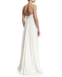 Strapless Banded Trapeze Gown 