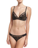 Braisers De Paris Lace Tanga, Black