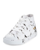 Anthony Marbled High-Top Sneaker, White, Toddler/Youth