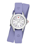 Cape Mini Topaz Watch w/ Double-Wrap Silicone Strap, Lavender