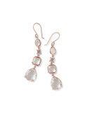 Rose Rock Candy 4-Stone Linear Drop Earrings