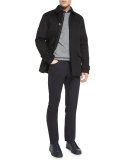 Nail-Head Five-Pocket Denim Jeans, Navy