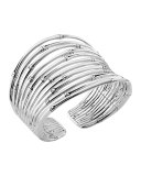 Bamboo Silver Wide Flex Cuff