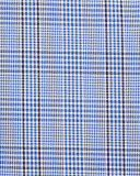 Bicolor Subtle Overcheck Slim-Fit Shirt, Blue