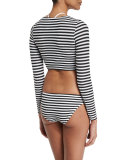 Cannes Striped Cropped Rashguard