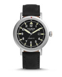 45.5mm Scout Watch with Leather Strap, Black