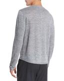 Raw-Edge Long-Sleeve Crewneck T-Shirt