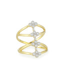 Provence Four Quads Diamond Crisscross Ring