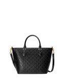 Guccissima Small Leather Tote Bag, Black