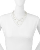 Silver Glamazon Graduated Wavy Circle Necklace